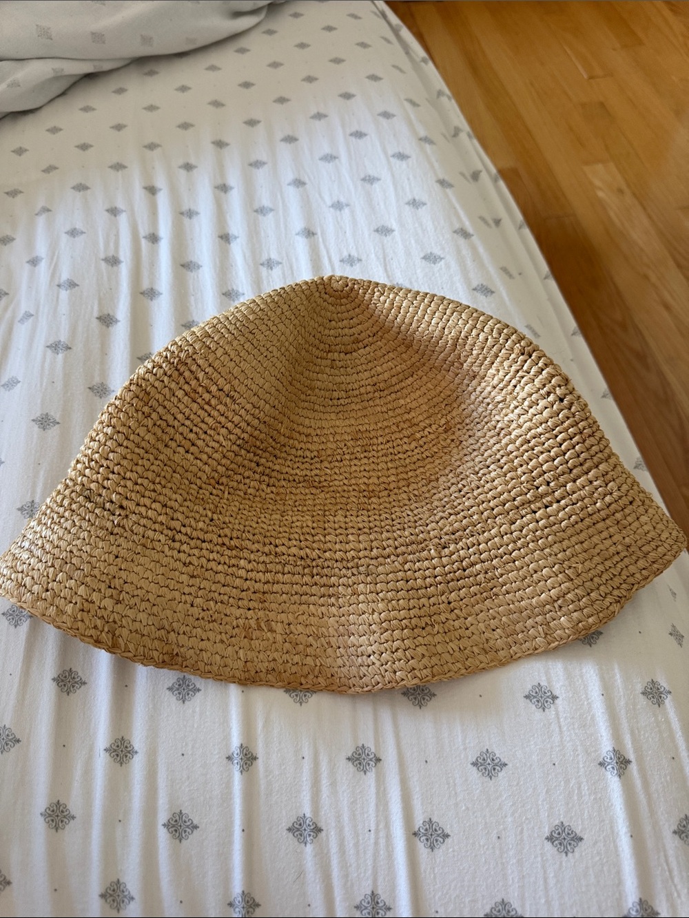 Madewell Natural Tan Woven Straw Bucket Hat